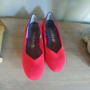 Rothy's red flat size ten